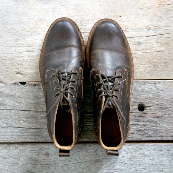 Men's Clarks mid lace-up leather shoe/boot in beeswax brown size US7 - Picture 3 of 7